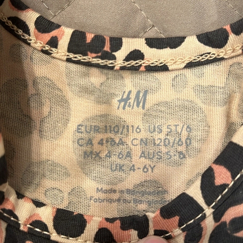 H&M Toddler's Leopard Print Sleeveless Dress/NWT/5T-6 - Picture 8 of 10